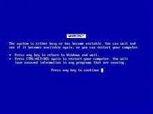 Windows 95 & 98 藍屏界面