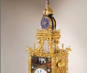 清乾隆御製銅鎏金轉花轉水法大吉葫蘆鍾