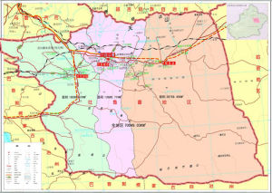 吐魯番地區縣市區劃現狀圖