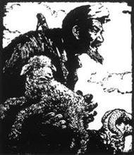 老羊倌(木刻)1957年