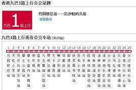 香港公交九巴1路 香港公交九巴1路