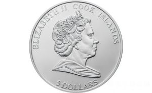 庫克2008年波蘭普圖斯克隕石實體鑲嵌精製鍍鈀紀念銀幣