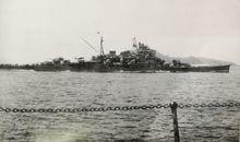 1944年5月為阿號作戰在塔威塔威島海域進行訓練的摩耶