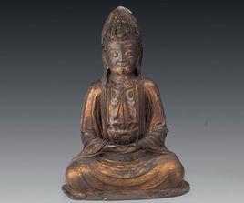 銅鎏金觀音像 銅鎏金觀音像