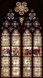 天主教堂的花窗玻璃