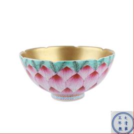 琺瑯彩鎏金花口碗 琺瑯彩鎏金花口碗