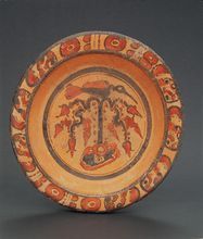 枝頭鳥裝飾的彩繪碗 枝頭鳥裝飾的彩繪碗