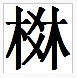 田字格中的“棥”