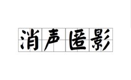 消聲匿影 消聲匿影