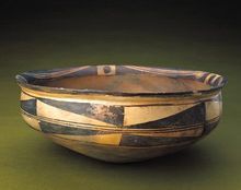 仰韶文化半坡彩陶盆 仰韶文化半坡彩陶盆