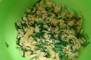 香菜炒鵝蛋 香菜炒鵝蛋