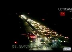 智利8.8級強烈地震震后街頭場景