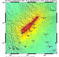 汶川地震烈度分布圖