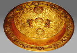 清金鏨花八寶雙鳳盆 清金鏨花八寶雙鳳盆