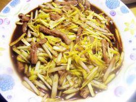 蒜黃炒肉 蒜黃炒肉