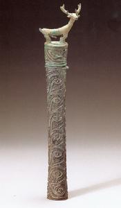 立鹿銅針筒 立鹿銅針筒