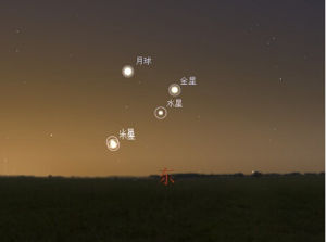 四星伴月 四星伴月