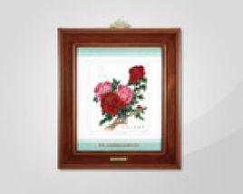 國花牡丹珍郵瓷板畫 國花牡丹珍郵瓷板畫