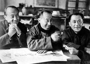 （圖）萬氏兄弟，左一起為萬籟鳴，萬古蟾，萬超塵