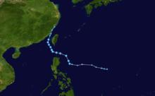 熱帶風暴古超 路徑圖