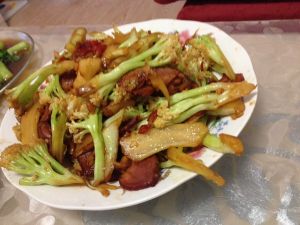 花菜炒臘肉