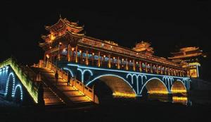 黃泥江特大橋附近的觀音風雨橋照片