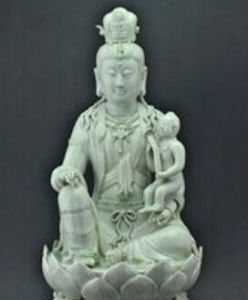 元代影青瓷塑觀音 元代影青瓷塑觀音