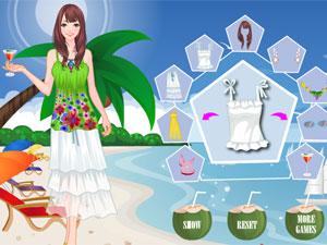 卡隆沙灘的時尚女孩 卡隆沙灘的時尚女孩