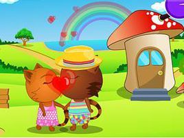 小貓情侶接吻 小貓情侶接吻