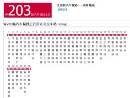 長沙公交W203路汽車城線
