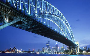 悉尼海港大橋夜景