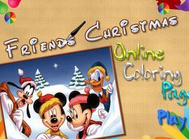 米奇聖誕填色 米奇聖誕填色