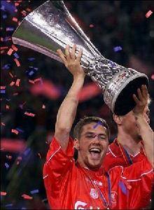 歐文率利物浦獲得歐洲聯盟杯