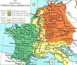 843年以後西法蘭克王國的版圖