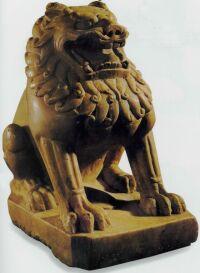 石雕蹲獅 石雕蹲獅