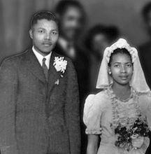 曼德拉與第一任妻子的婚禮
