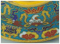 清乾隆掐絲琺瑯十相自在梵文碟(放大圖)