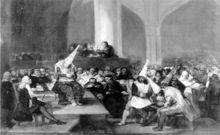 西班牙畫家戈雅所畫的《宗教裁判所》