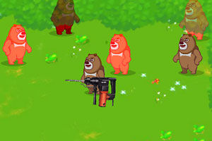 小遊戲《光頭射擊大熊》