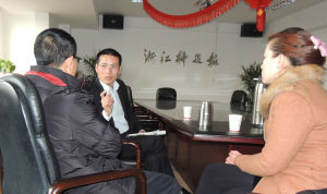 科技報及浙江電視台 採訪王世銀