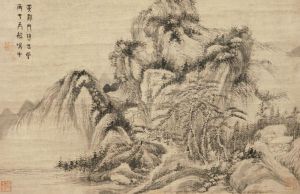 元王蒙坐聽松風軸 元王蒙坐聽松風軸