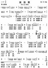 歌曲《流浪歌》簡譜