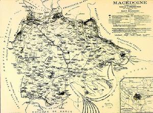 1885年製作的馬其頓地區全區地圖