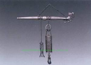 銀龍壽紋旱菸袋 銀龍壽紋旱菸袋