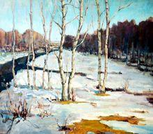 王威《雪中白樺》