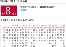 蘇州公交快線8路