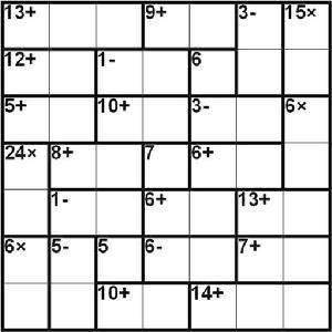 7×7四則運算數獨