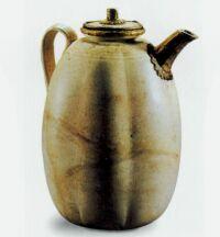 白釉金扣瓜形注子 白釉金扣瓜形注子