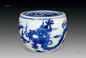 青花龍紋蟋蟀罐 青花龍紋蟋蟀罐
