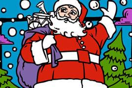 為聖誕老人上色 為聖誕老人上色